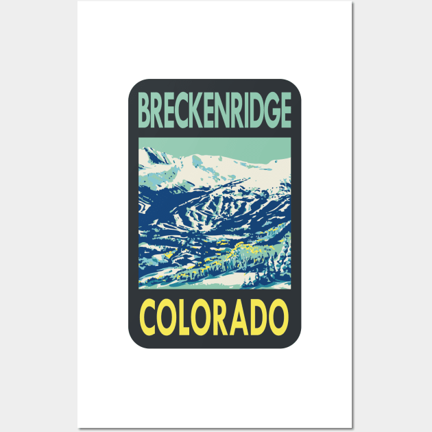 Vintage Breckenridge Colorado travel sticker Wall Art by ROEDERcraft